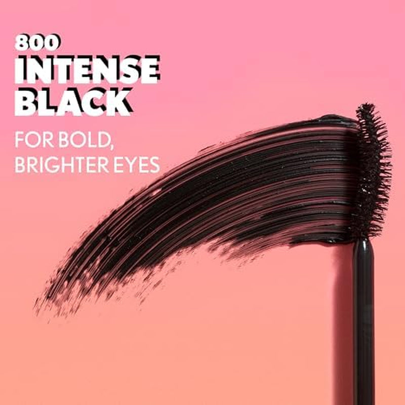 Eye Enhancer, Intense Black, 3D Mascara, Curved Fiber Brush, Plant-Based Lifting Wax, for All Lash Types, 24-Hour Wear, Transfer-Proof, Flake-Free, 0.30Oz