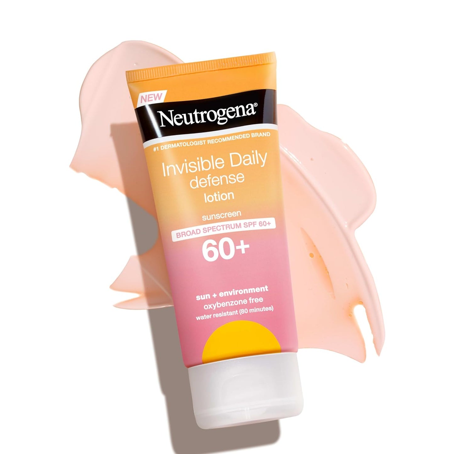 Invisible Daily Sunscreen Lotion, Broad Spectrum SPF 60+, Oxybenzone-Free & Water-Resistant, Sun or Environmental Aggressor Protection, Antioxidant, 3 Fl Oz (Pack of 1)