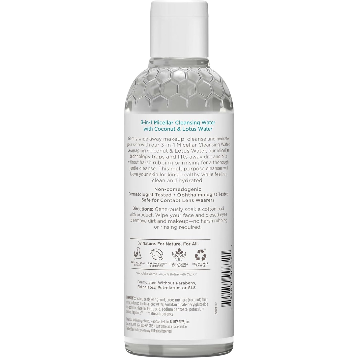 Micellar Cleansing Water with Coconut & Lotus Extract, 8 Oz (Package May Vary)