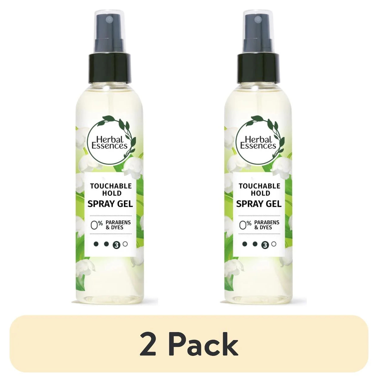 (2 Pack)  Touchable Spray Hair Gel for Frizz Control, 24-Hour Hold Styling Gel, 5.7 Fl Oz Unisex