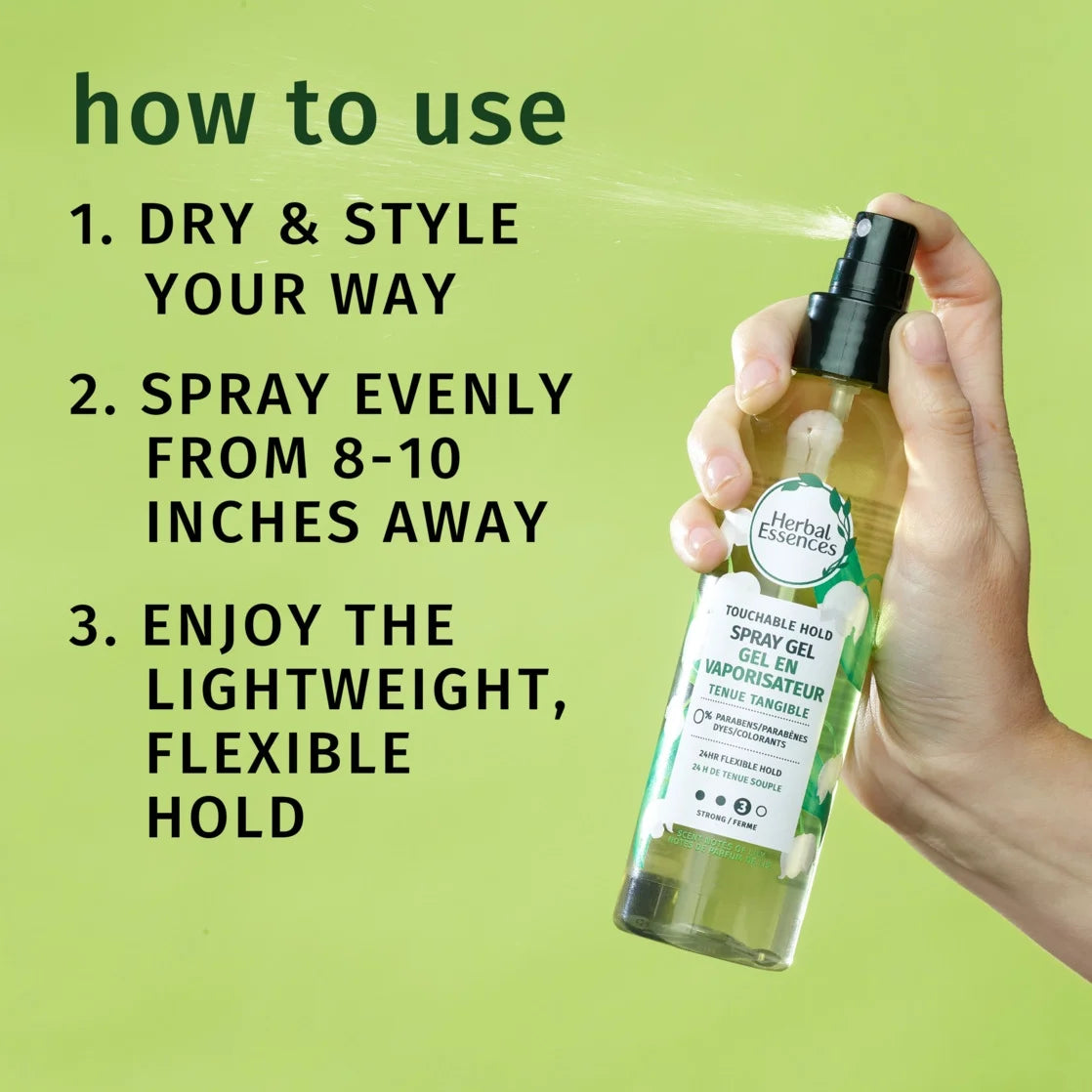 (2 Pack)  Touchable Spray Hair Gel for Frizz Control, 24-Hour Hold Styling Gel, 5.7 Fl Oz Unisex