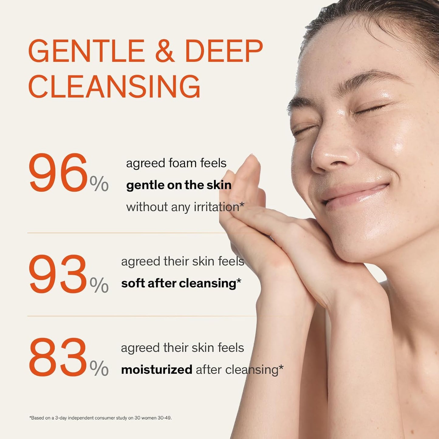 Gentle Cleansing Foam - Korean Face Wash for All Skin Types, Moisturizes & Rejuvenates, Removes Dirt & Impurities, Softens Skin, Hydrating Cleanser