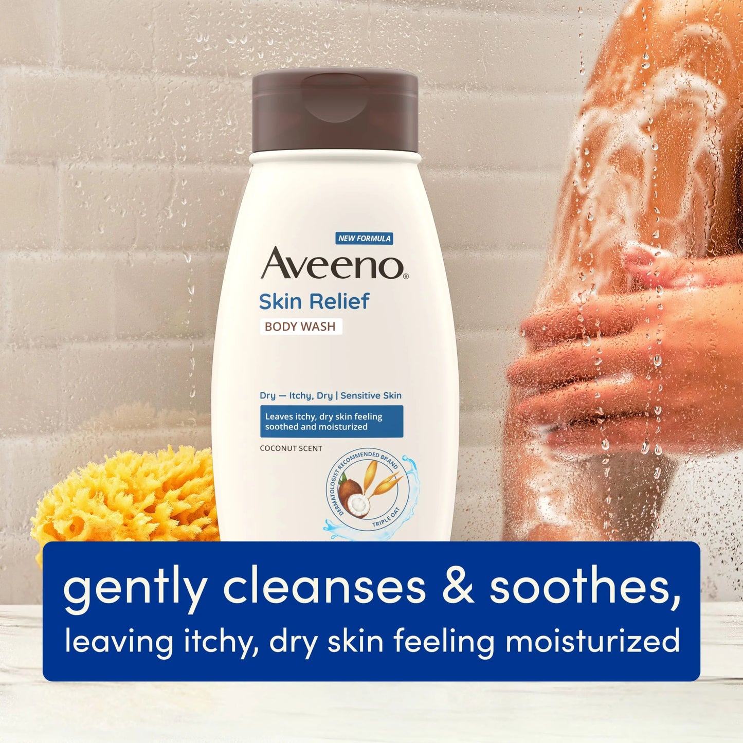 Skin Relief Body Wash + Coconut Scent, Dry Skin, 18 Fl. Oz