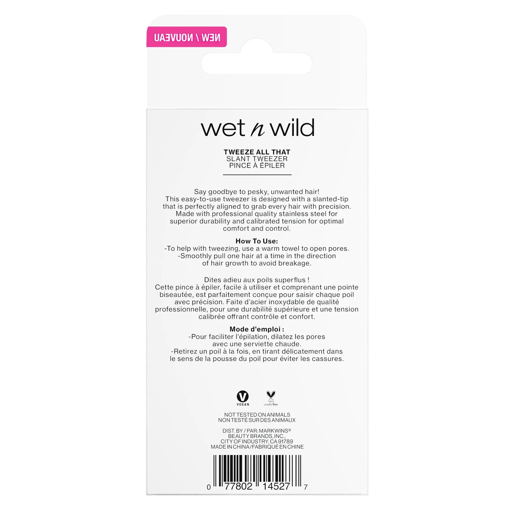 (3 Pack)  Slanted Tweezers - Pink
