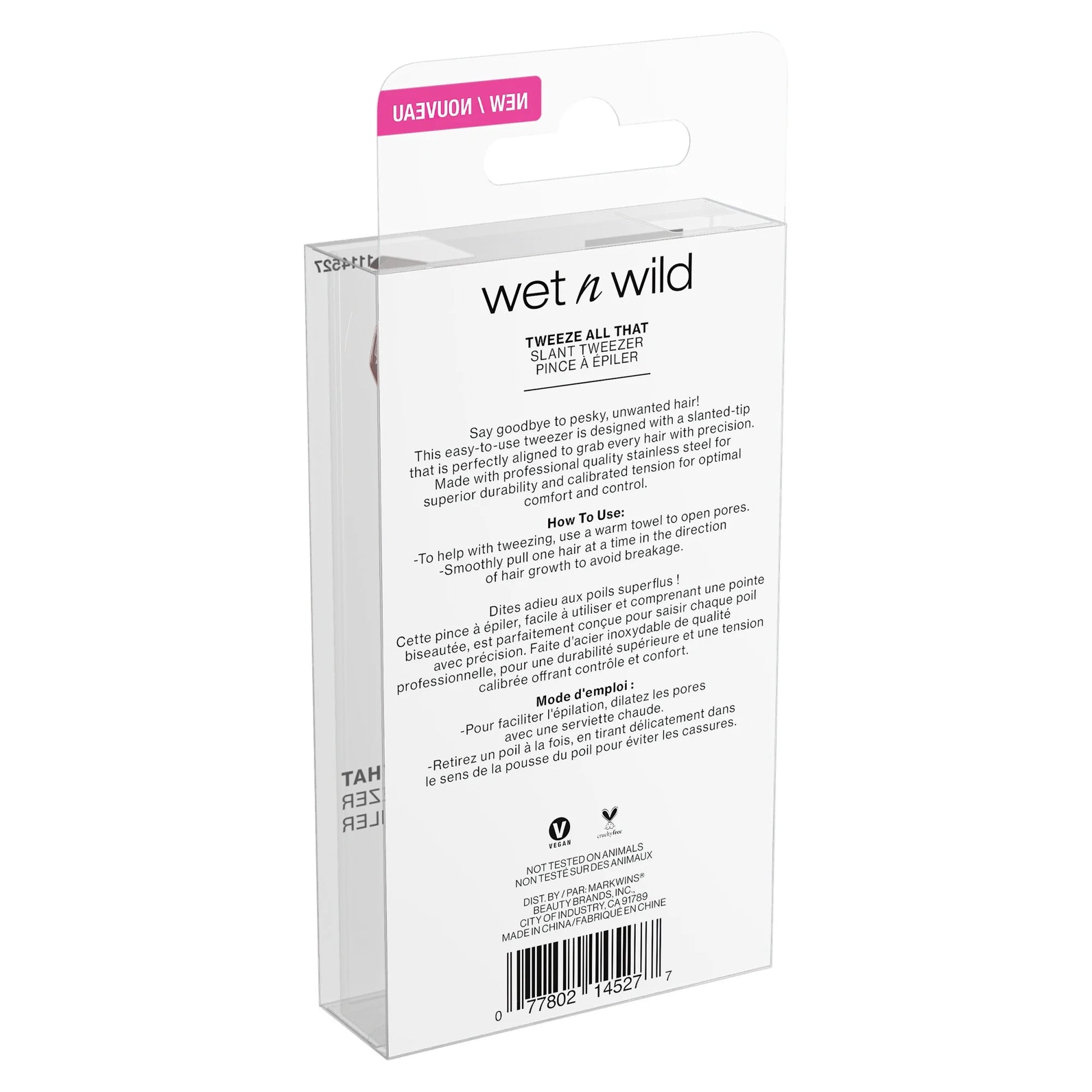 (3 Pack)  Slanted Tweezers - Pink