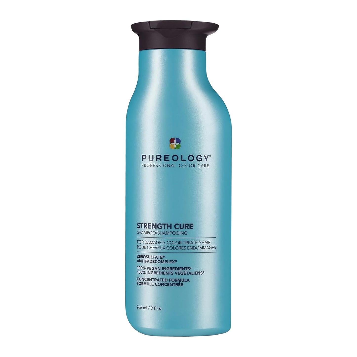 Pureology Strength Cure Shampoo - for Damaged or Color-Treated Hair, Strengthens & Prevents Breakage, Seals Split Ends, Vegan & Sulfate-Free