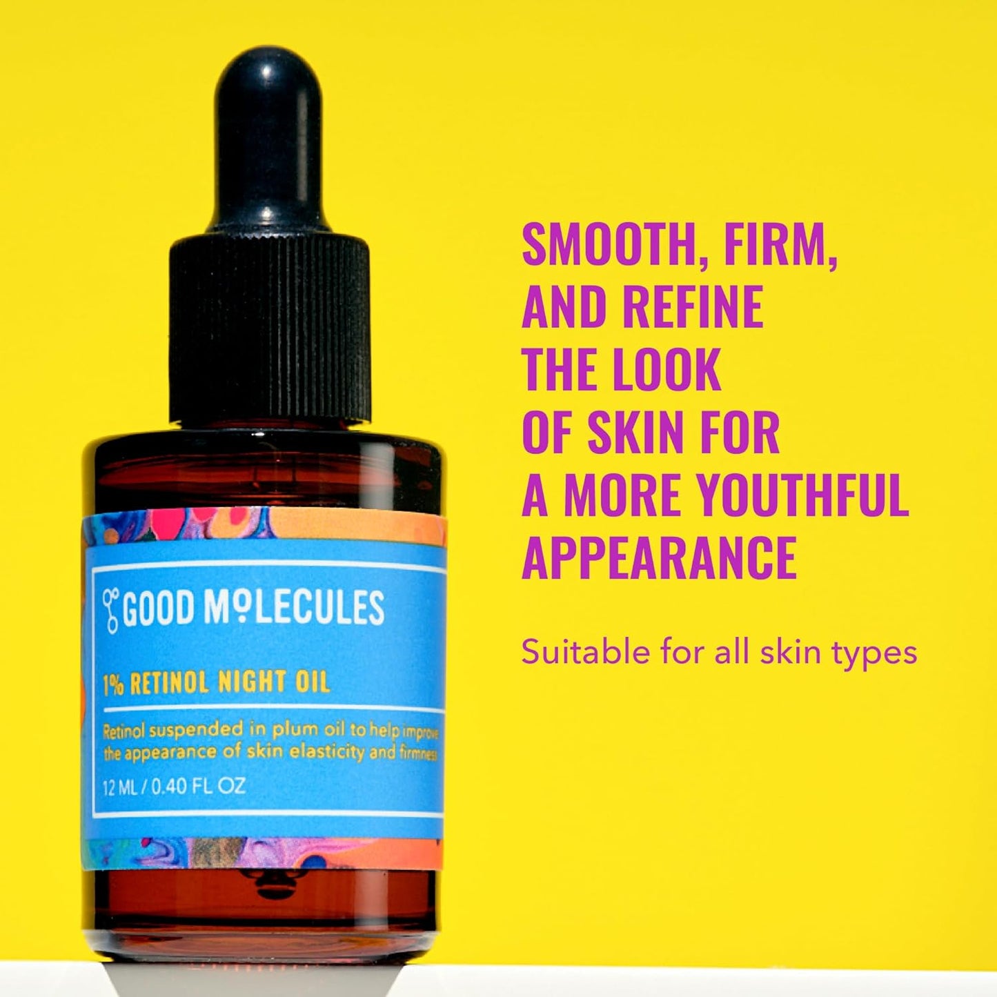 1% Retinol Night Oil - Retinol and Rosehip Face Oil Formula for Anti-Aging, Skin Firming, and Moisturizing - Collagen Production Skin Care for Face