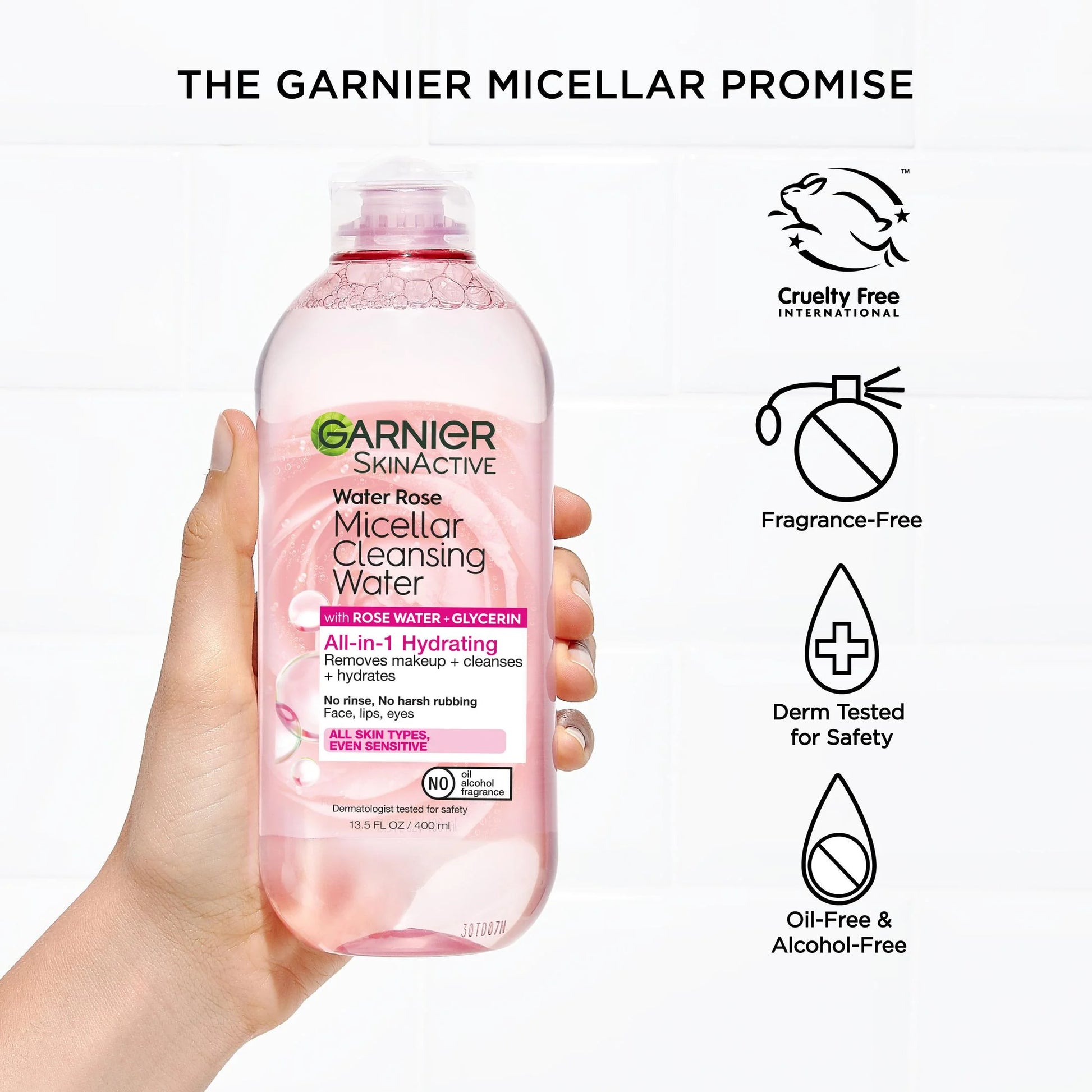 Skinactive Rose Water Micellar Cleansing Water, 13.5 Fl Oz