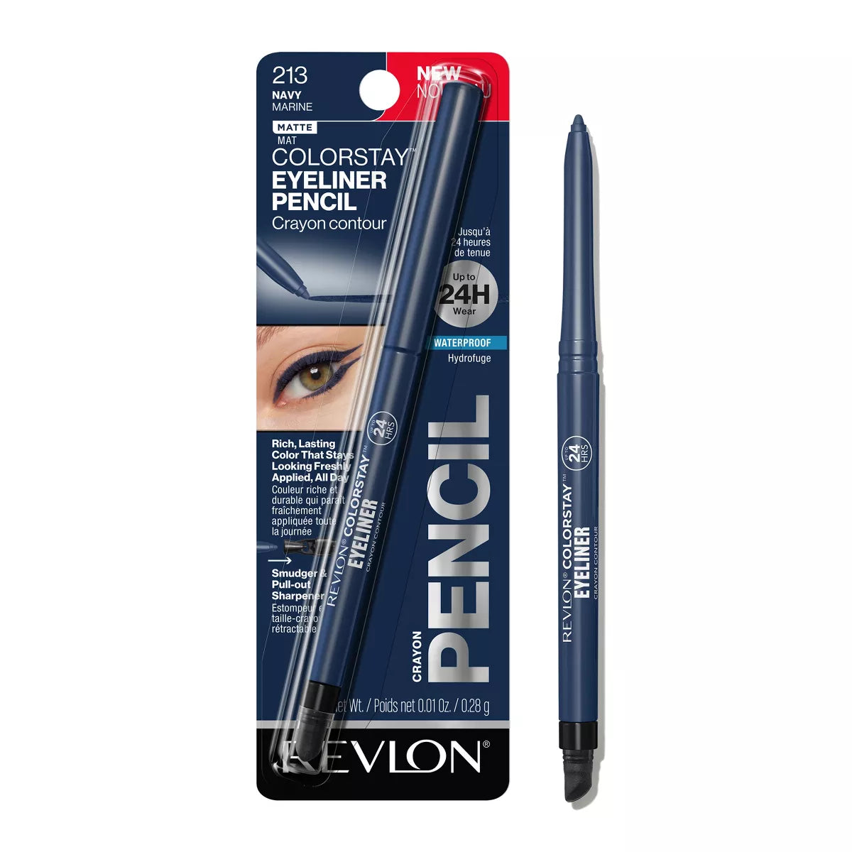 Revlon Colorstay Pencil Waterproof Eyeliner - Built-In Sharpener - 0.01Oz