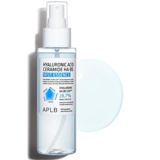 Hyaluronic Acid Ceramide HA B5 Mist Essence | HYALURONIC HA B5 CEN™ 28.7% 3.55 Fl.Oz/Korean Skincare, Replenishing Moisture, Revitalize for Gentle and Improve Skin Texture through Hyaluronic