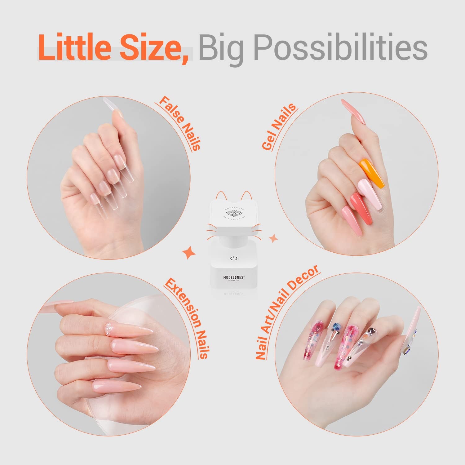 Mini UV Light for Gel Nails, UV Nail Lamp, Nail Light for Gel Nails with 2 Timers for Fast Nail Extension, LED Nail Lamp, Portable USB Nail Dryer for Travel