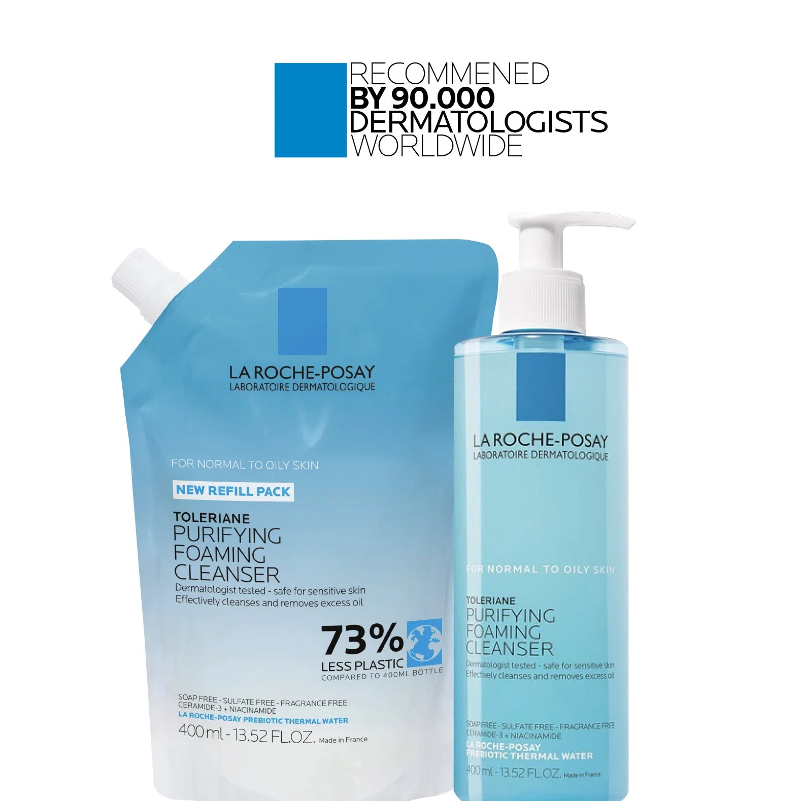 Toleriane Purifying Foaming Facial Cleanser, 13.52 Fl Oz