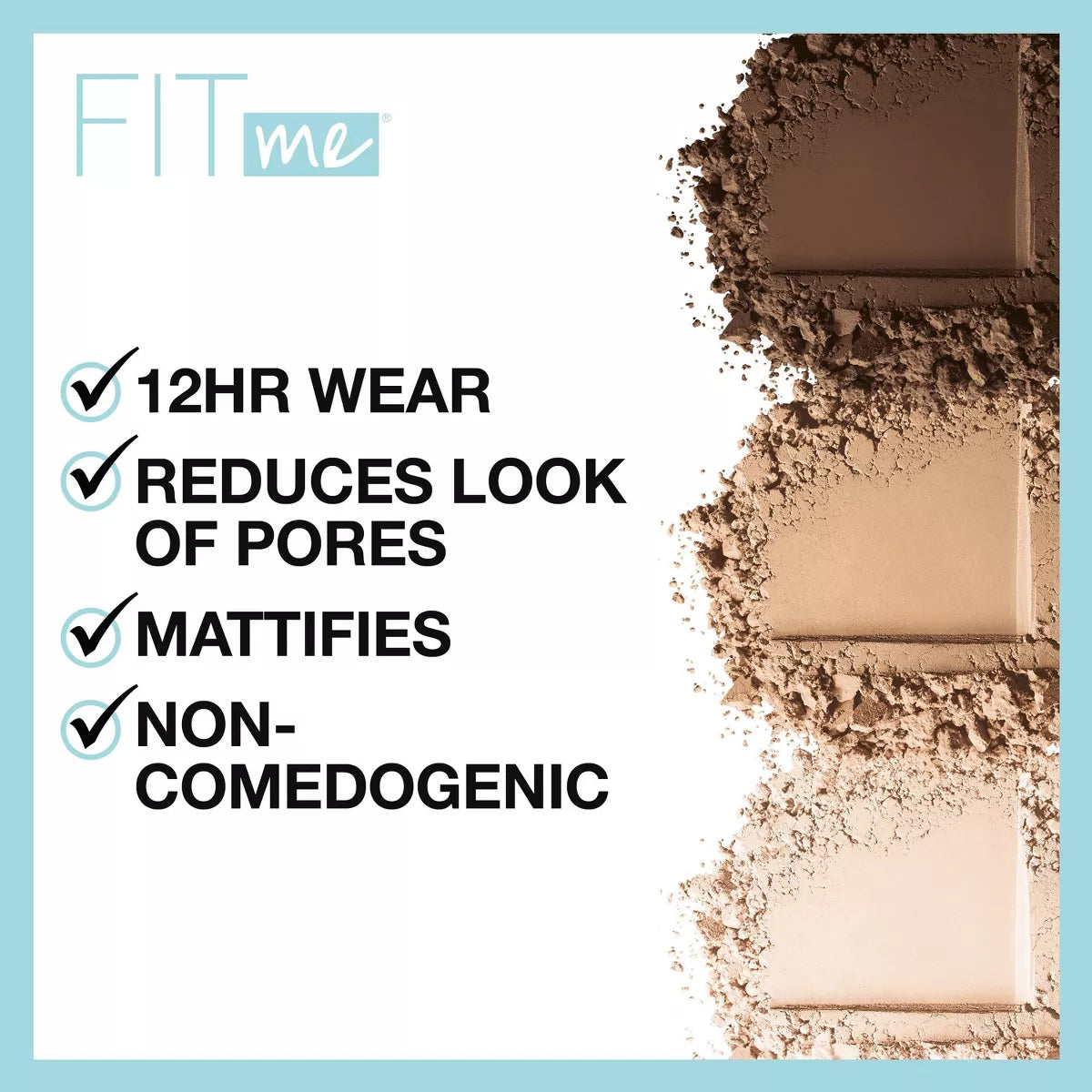 Maybelline Fit Me Matte + Poreless Pressed Face Powder Makeup - 0.29Oz
