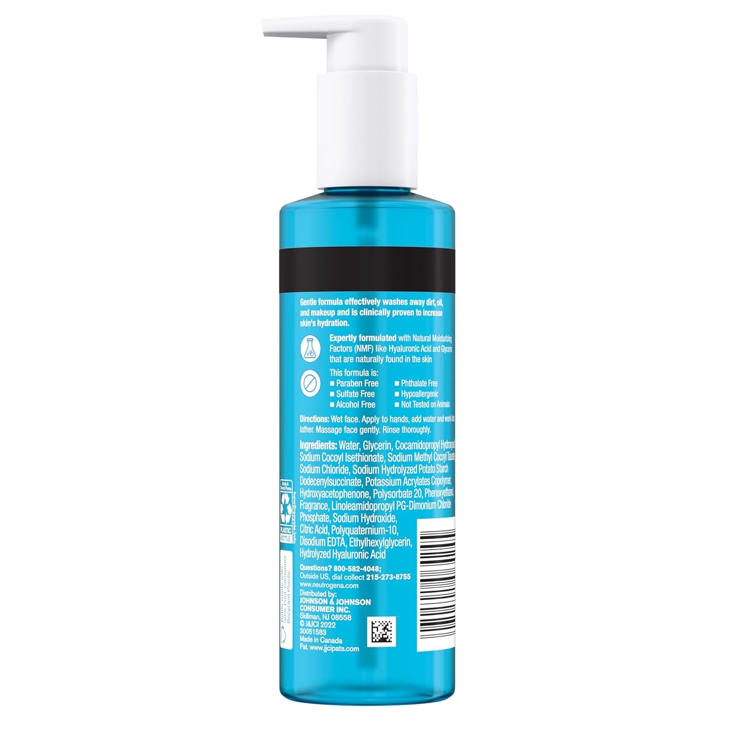 Hydro Boost Hydrating Gel Cleanser, Face Wash & Makeup Remover, Gentle Facial Cleanser with Hyaluronic Acid, Hypoallergenic, Oil-Free, Soap-Free, 7.8 Fl Oz