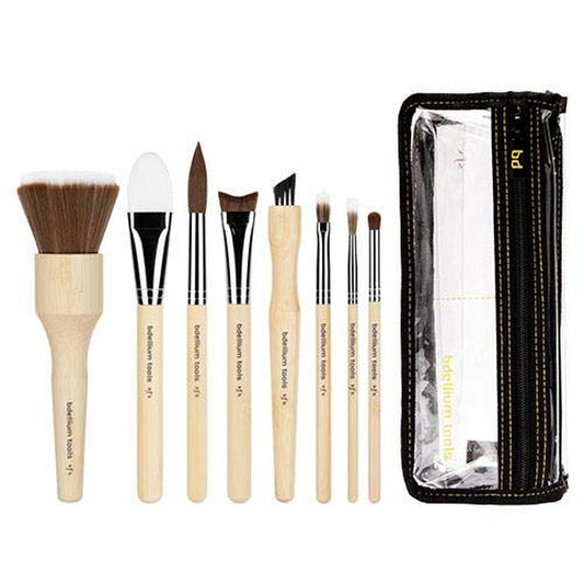 Professional Makeup Brush SFX Brush Set 8 PC. with Double Pouch (3Rd Collection)