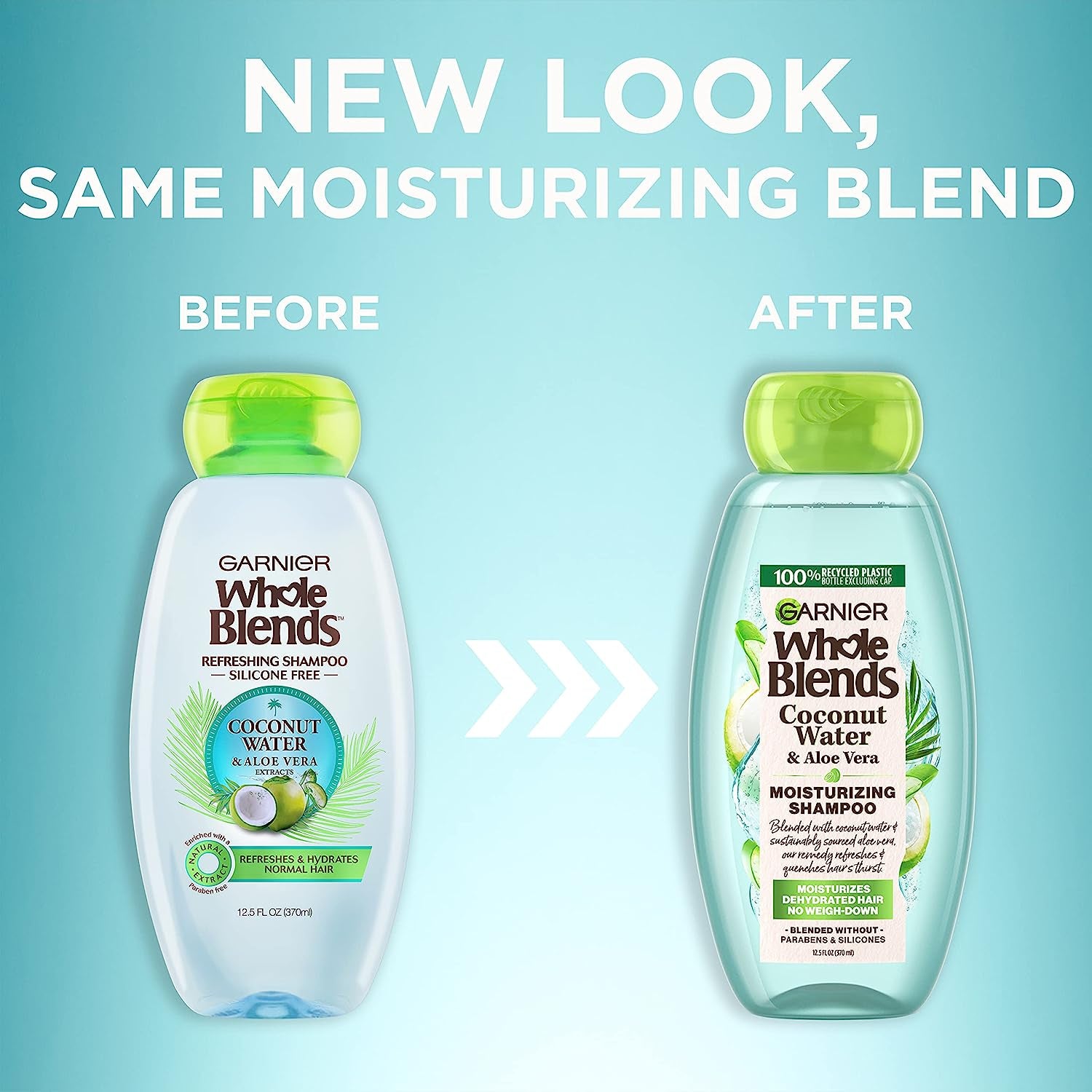 Whole Blends Coconut Water & Aloe Vera Refreshing Shampoo for Normal Hair, 26.6 Fl Oz, 1 Count (Packaging May Vary)