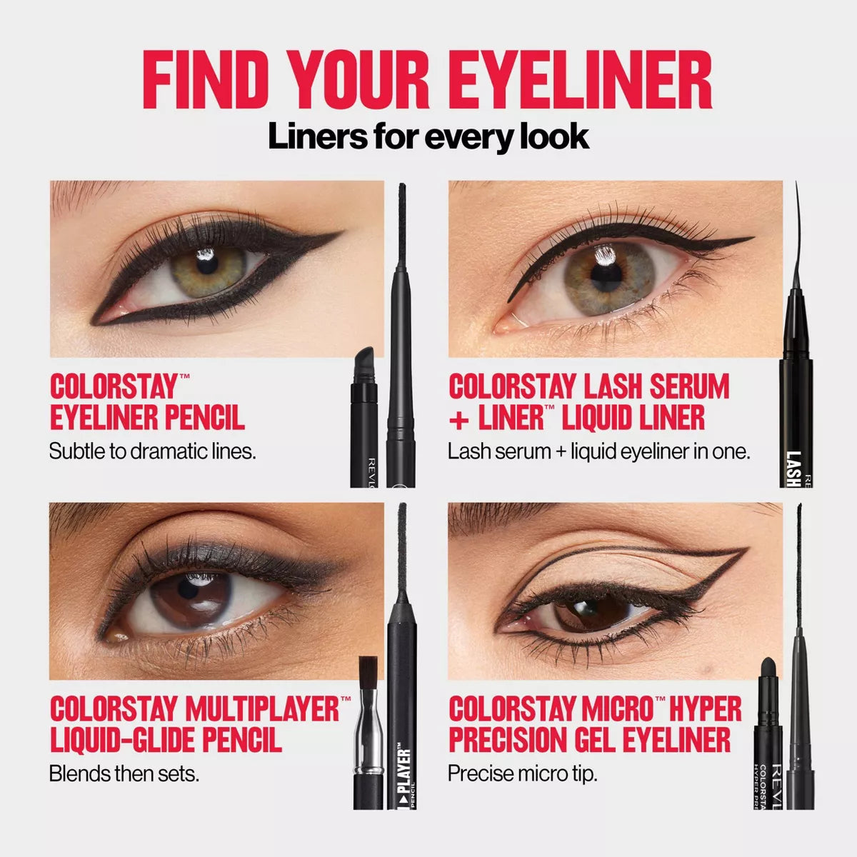 Revlon Colorstay Pencil Waterproof Eyeliner - Built-In Sharpener - 0.01Oz