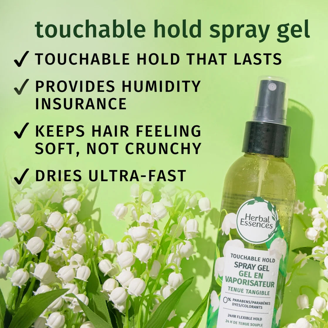 (2 Pack)  Touchable Spray Hair Gel for Frizz Control, 24-Hour Hold Styling Gel, 5.7 Fl Oz Unisex